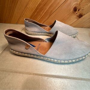 Verbenas Suede Leather Espadrille Flats Womens Size 8 (39 EU)